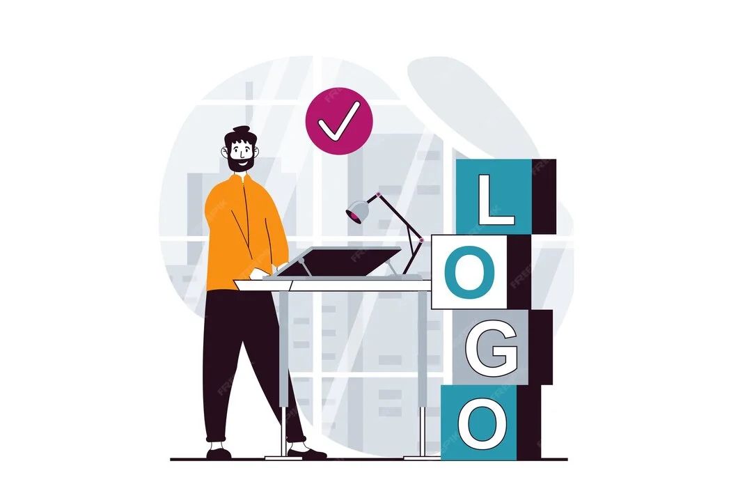 branding-team-concept-with-people-scene-flat-design-web-man-working-with-brand-identity-creating-new-logo