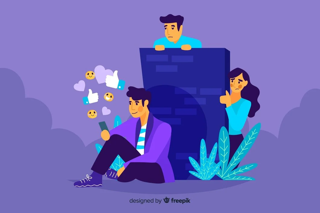 person-estranged-from-friends-concept-illustration